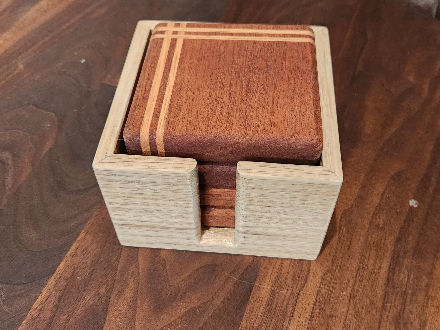 Mahogany & Oak chunky coasters