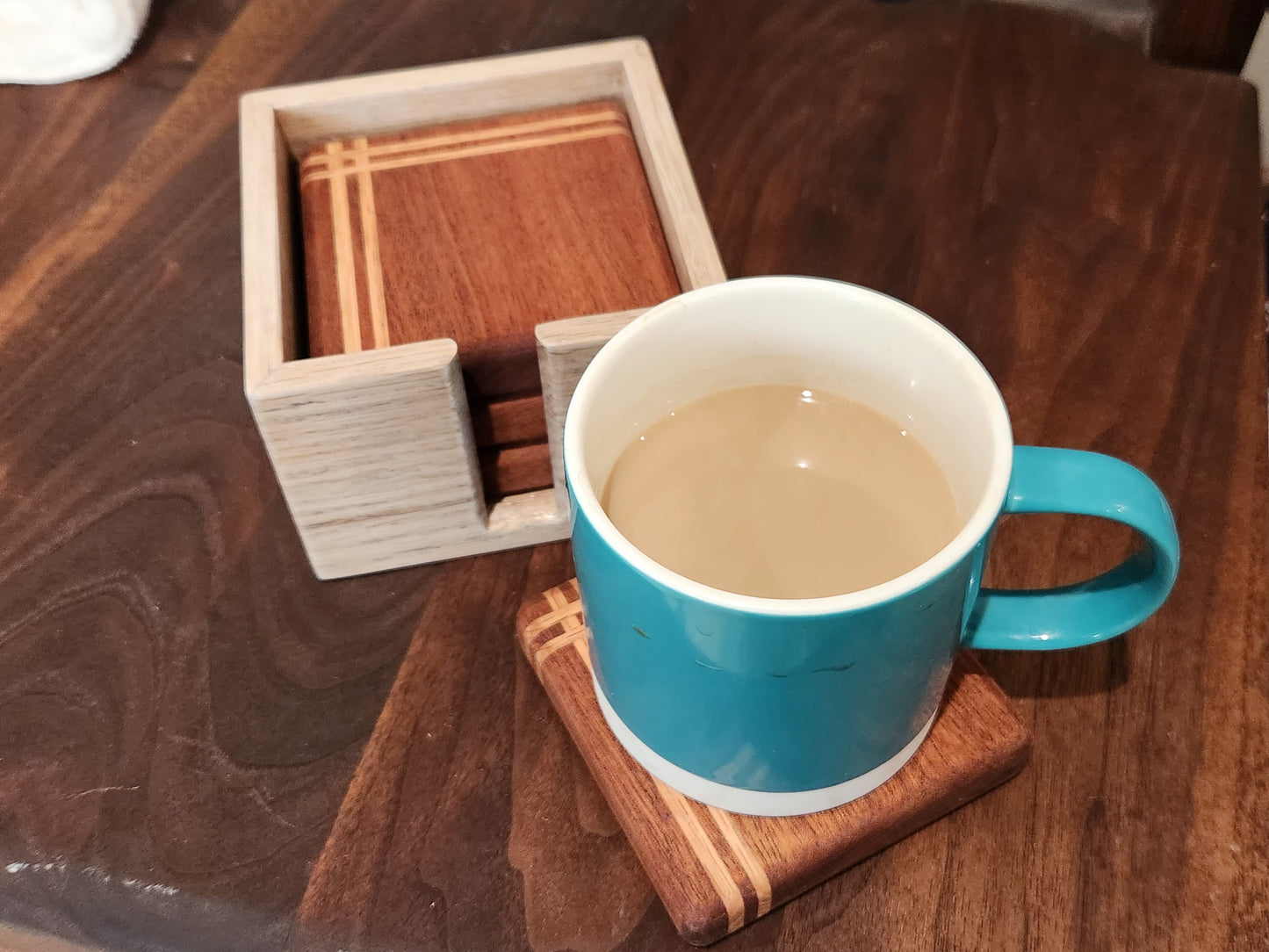 Mahogany & Oak chunky coasters