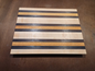 Top view Maple, Walnut & Mahogany cutting board