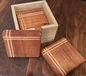 four coaster with storage box
